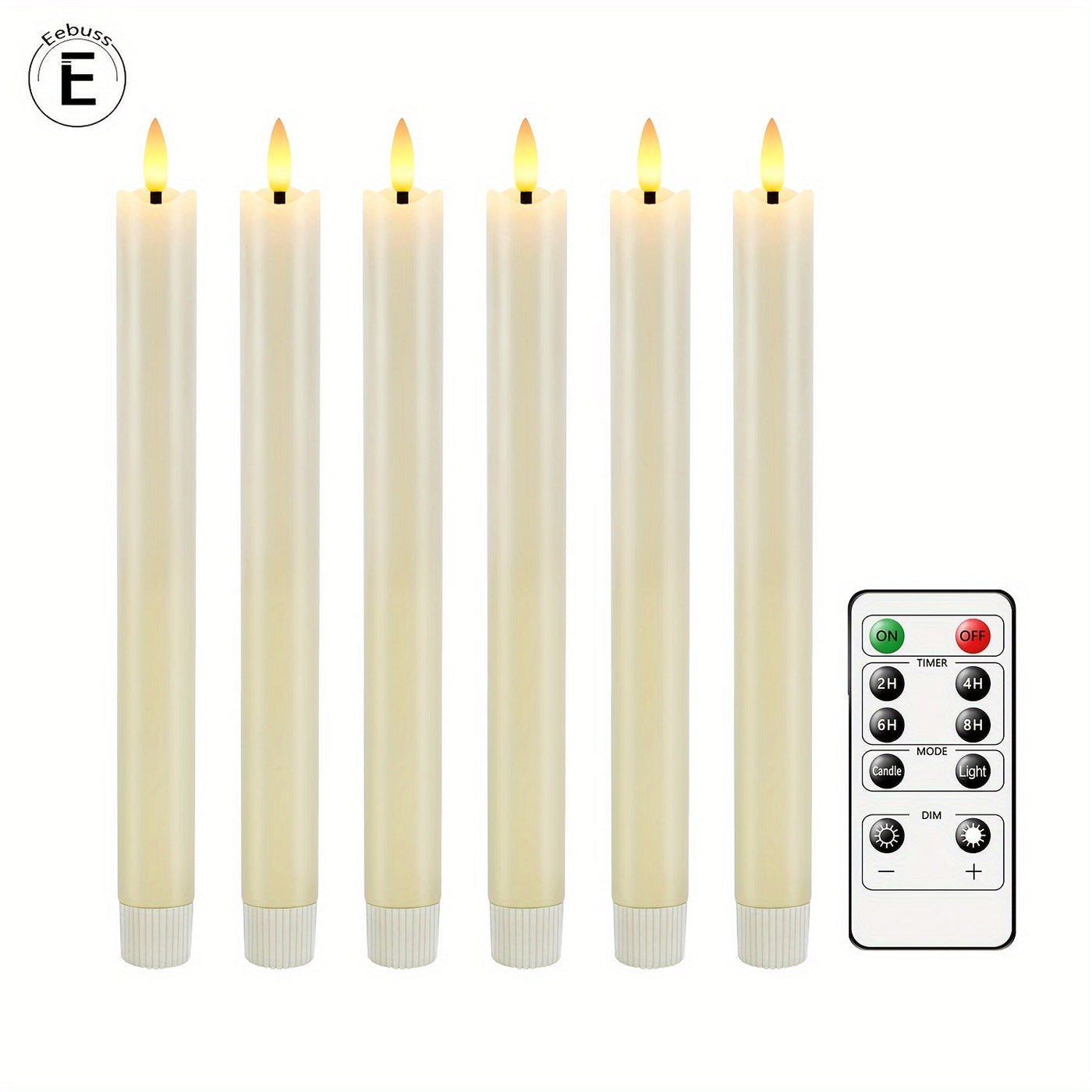 Ivora – Set of 6 Cone LED Candles