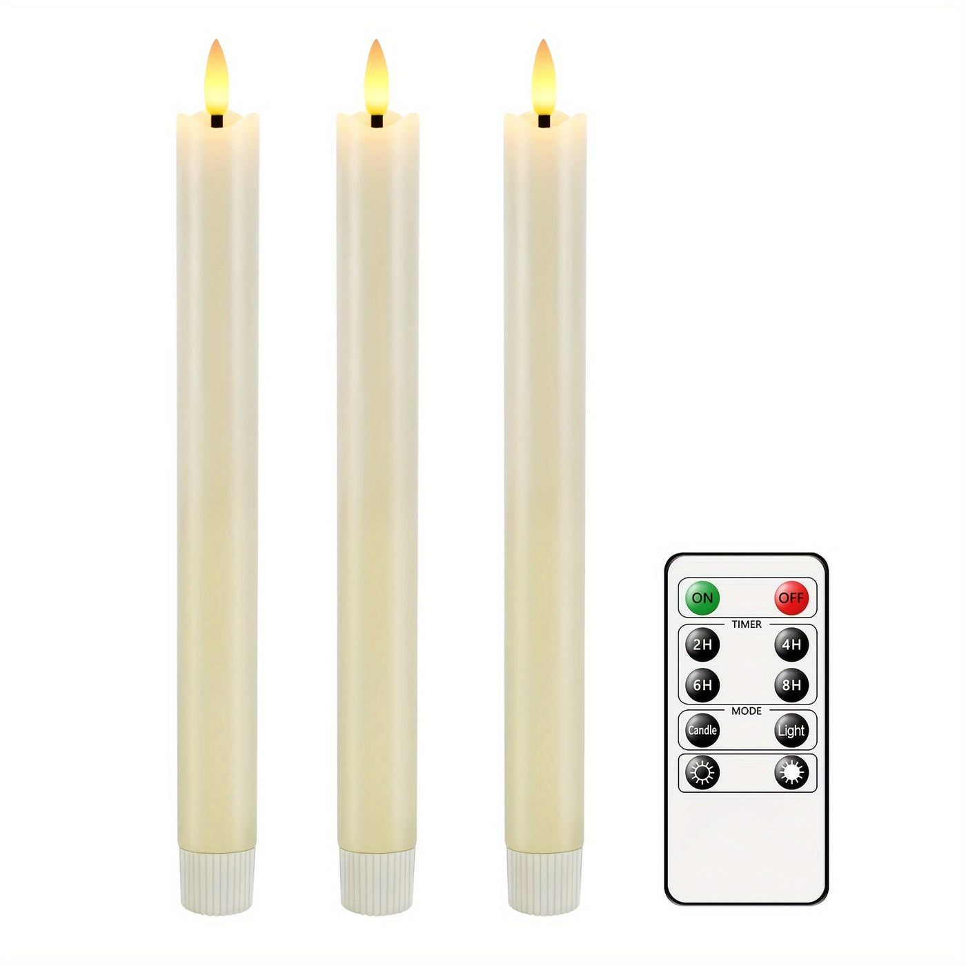 Ivora – Set of 6 Cone LED Candles
