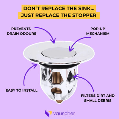 FlowEase – Anti-Clog Pop-Up Stopper