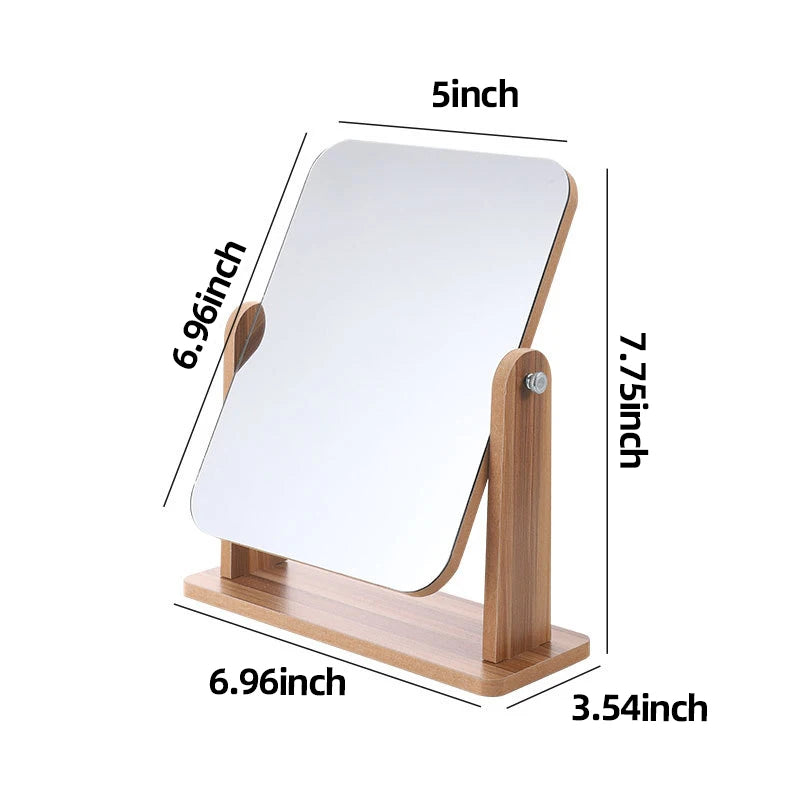 Verra – 360° Rotating Wooden Vanity Mirror