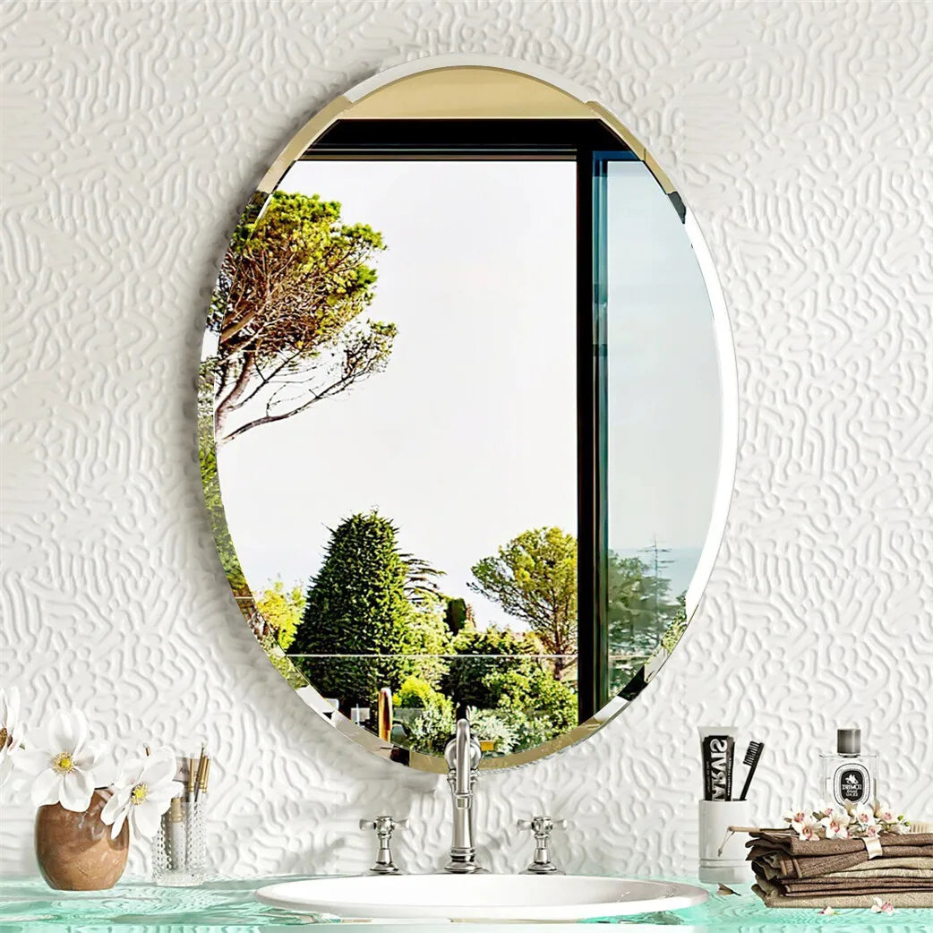 Elara – Oval Frameless Wall Mirror