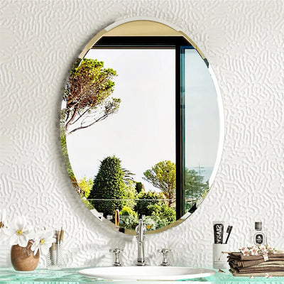 Elara – Oval Frameless Wall Mirror
