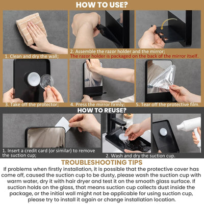 Ophir – Fogless Shaving Bathroom Mirror