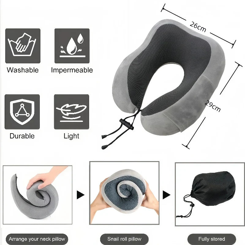 Voyara – Compact U-Shape Travel Pillow
