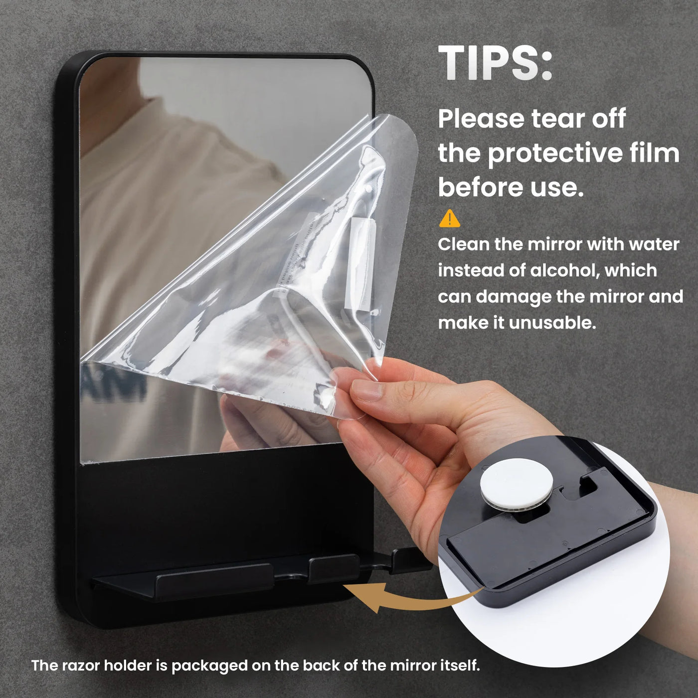 Ophir – Fogless Shaving Bathroom Mirror