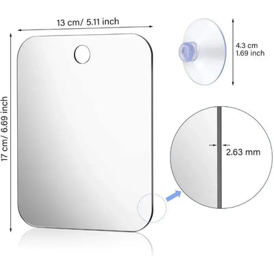 Mirano – Compact Shower Vanity Mirror