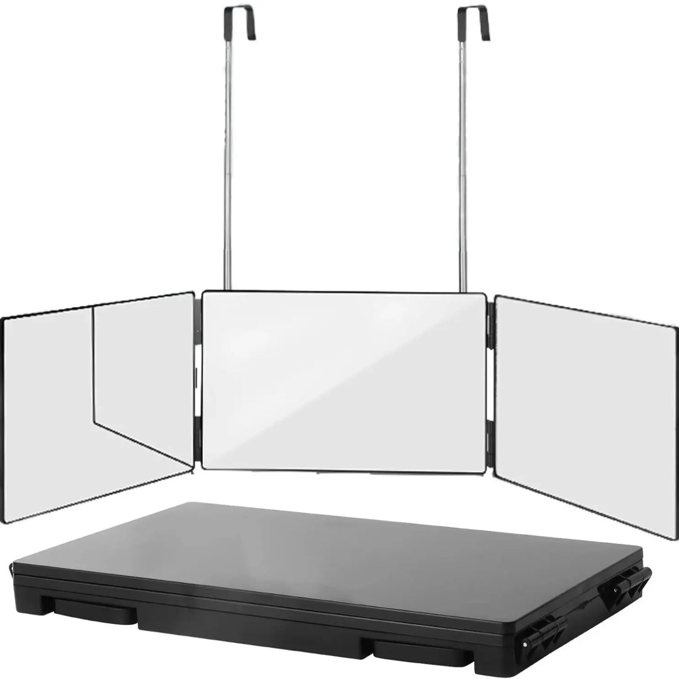 Miragé – 3-Panel Folding Mirror with Adjustable Hooks