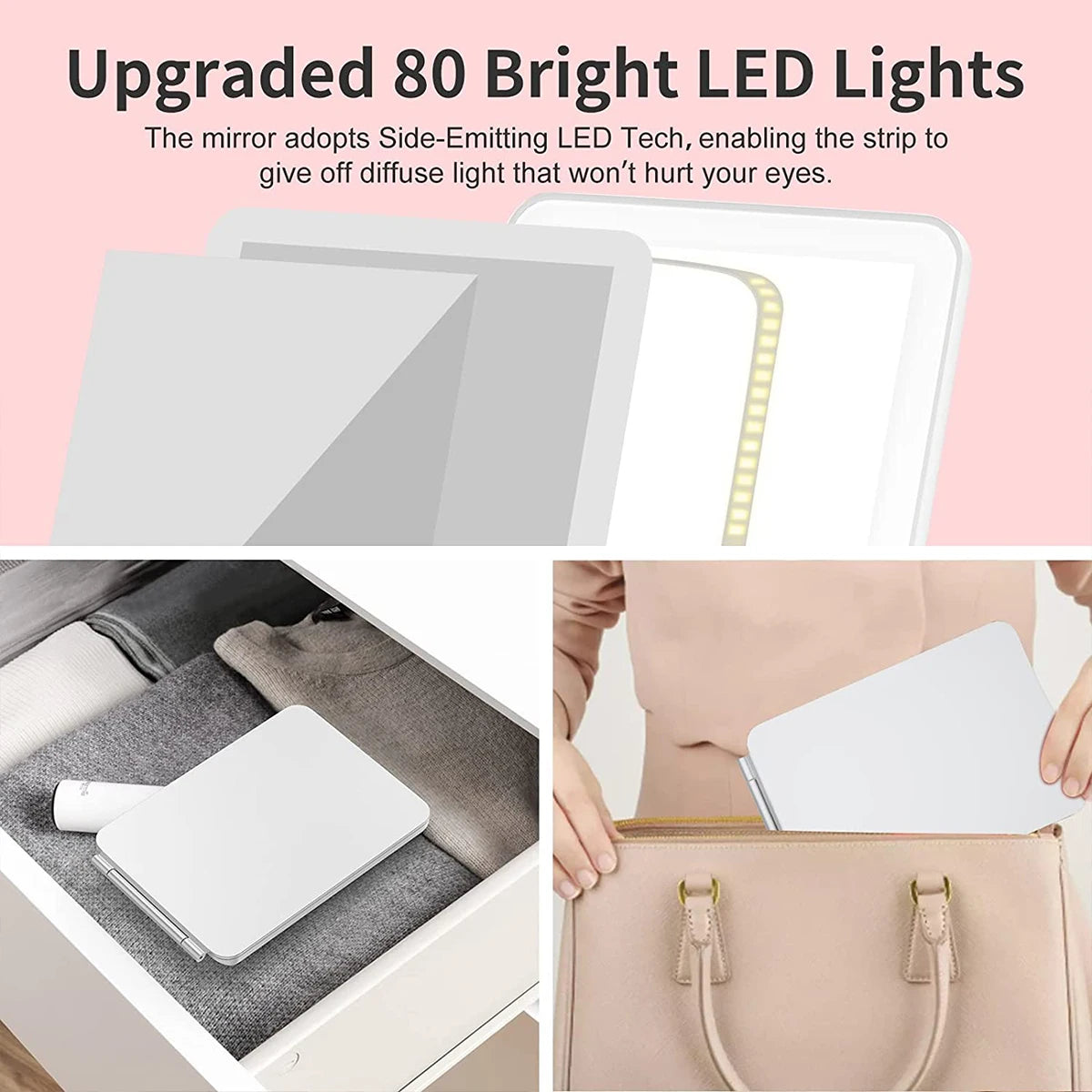 LumeFold – Portable LED Makeup Mirror