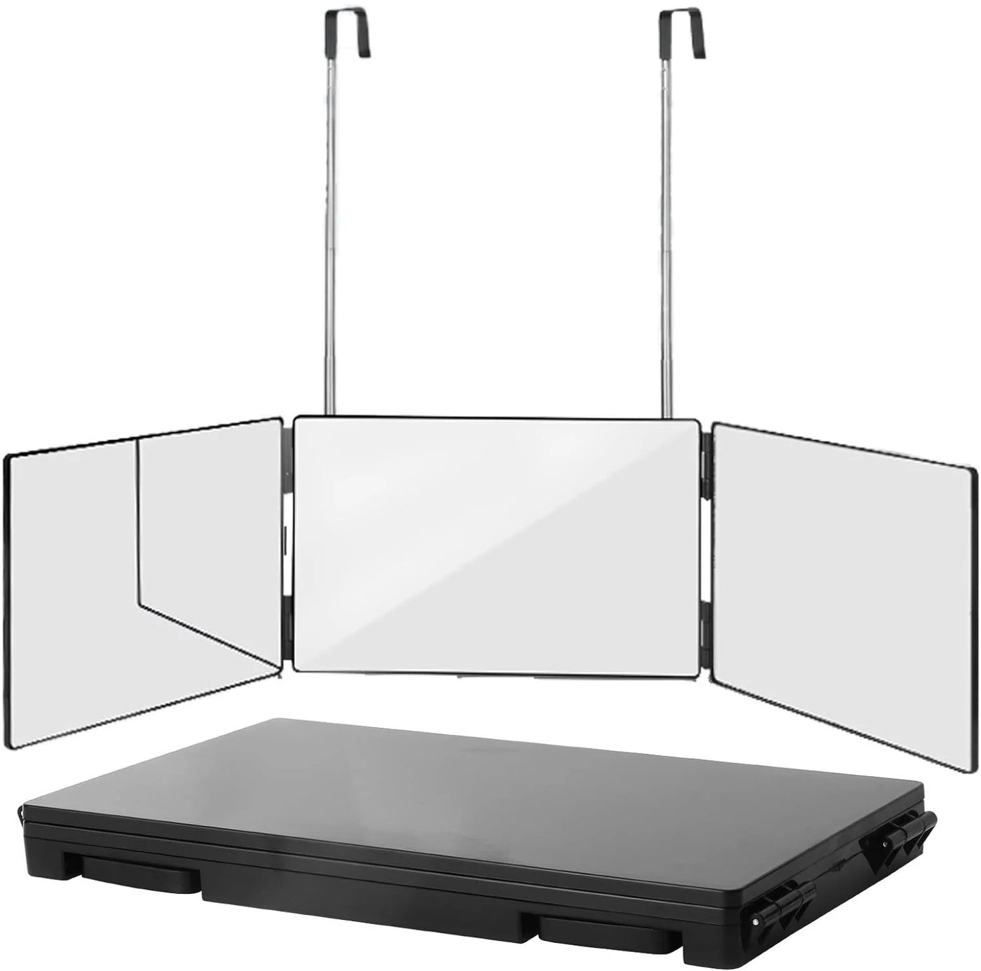 Miragé – 3-Panel Folding Mirror with Adjustable Hooks