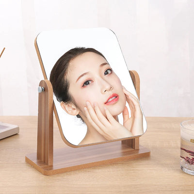 Verra – 360° Rotating Wooden Vanity Mirror