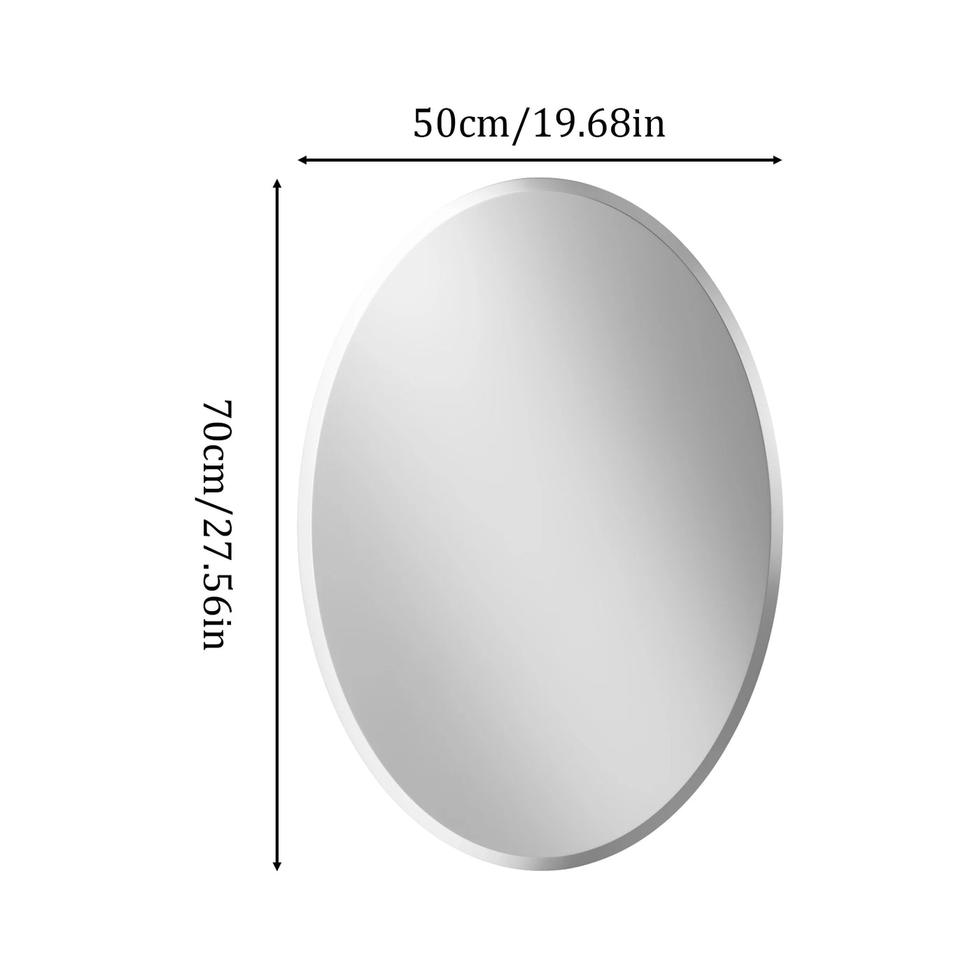 Elara – Oval Frameless Wall Mirror
