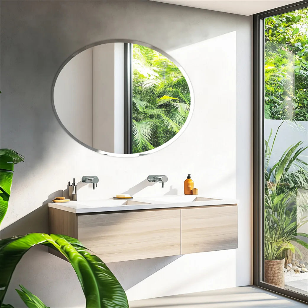Elara – Oval Frameless Wall Mirror
