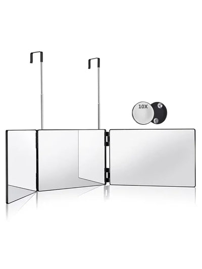 Miragé – 3-Panel Folding Mirror with Adjustable Hooks