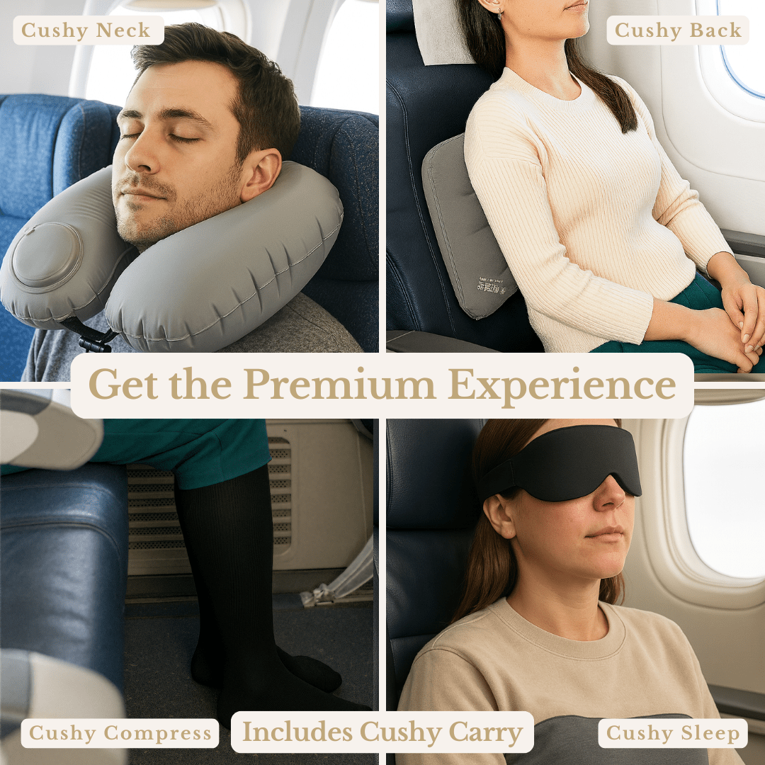 Cushy Bum – Inflatable Travel Cushion for Pain-Free Flights