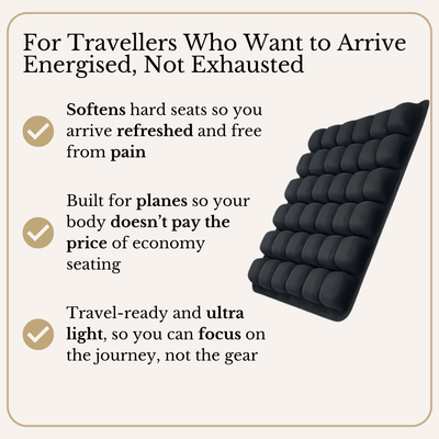 Cushy Bum – Inflatable Travel Cushion for Pain-Free Flights