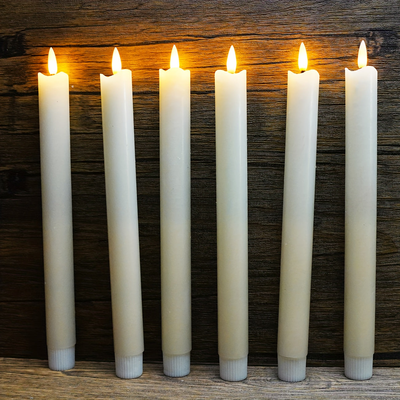 Ivora – Set of 6 Cone LED Candles
